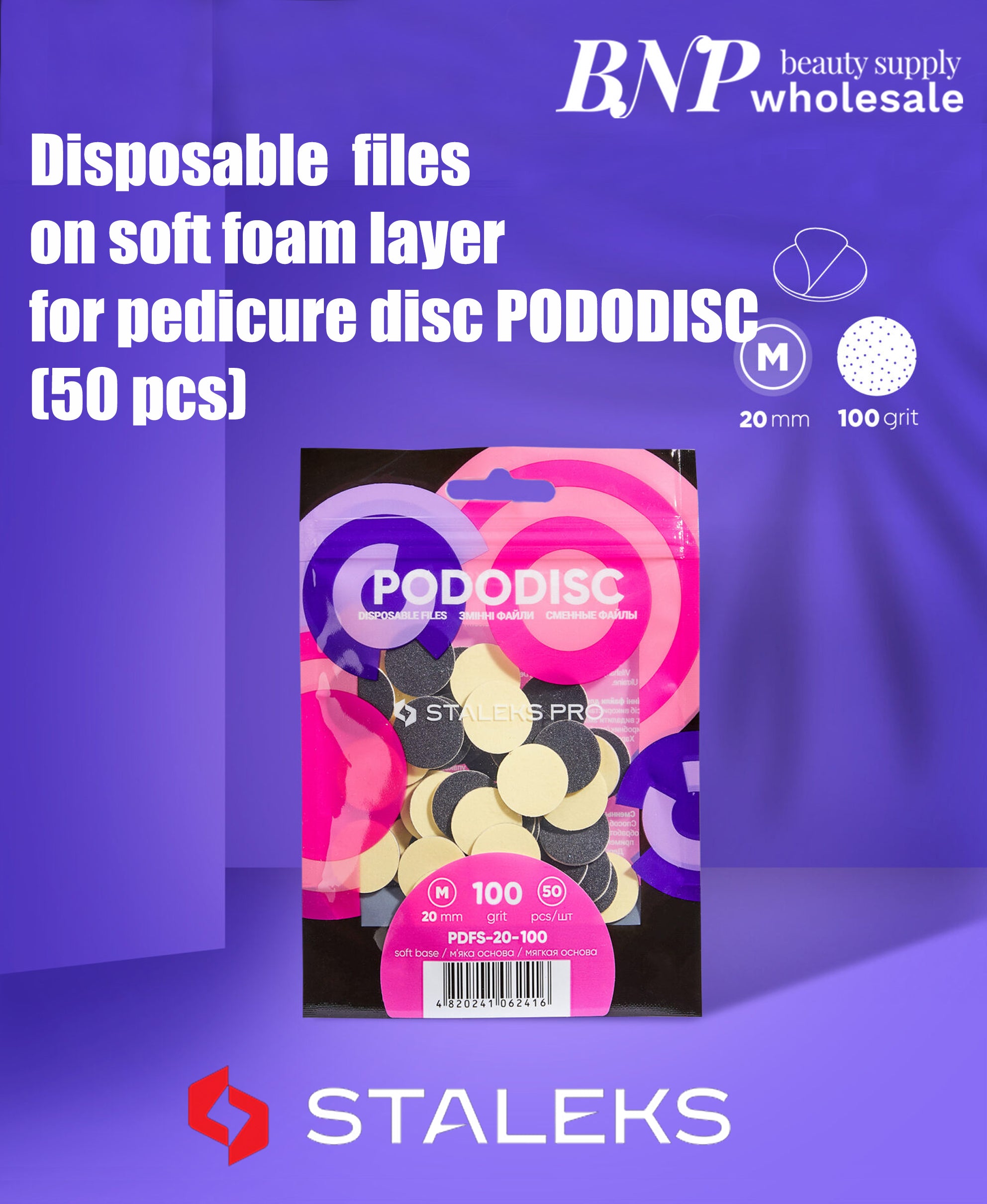 [Staleks Pro] Pododisc Disposable BLACK File