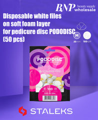 [Staleks] Disposable WHITE files on soft foam layer for pedicure disc PODODISC EXPERT