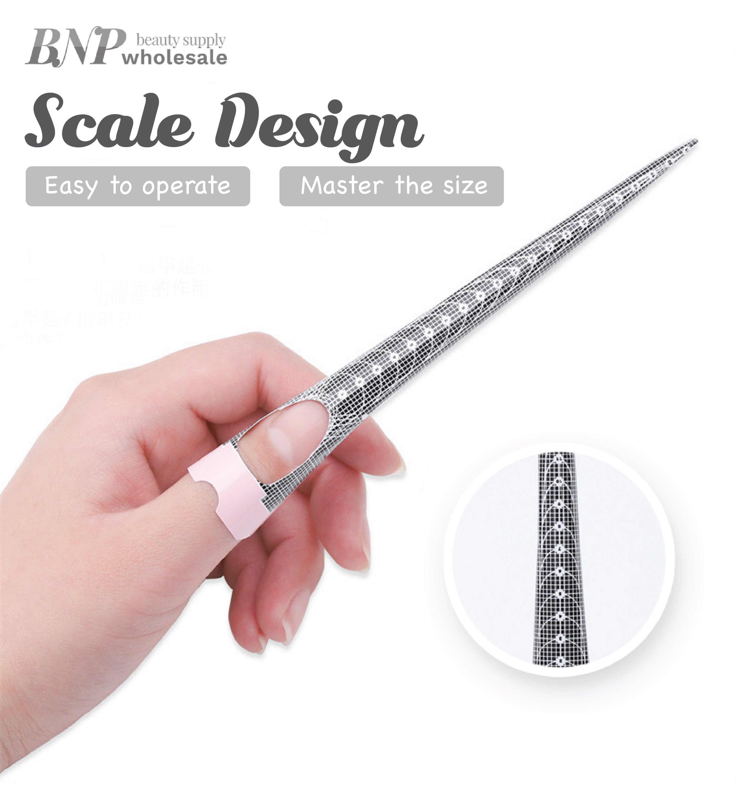 Extra long nail form