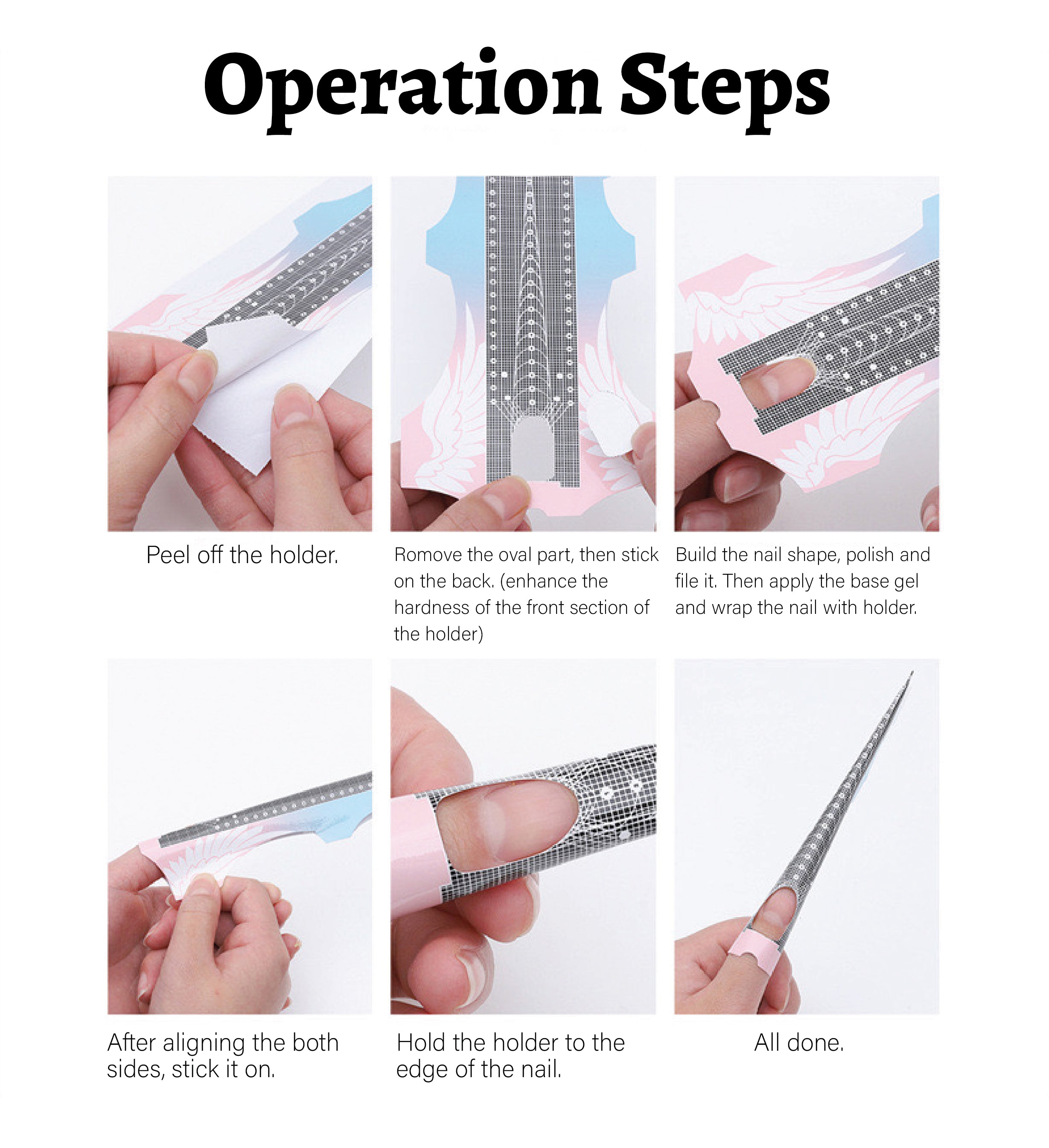 Extra long nail form