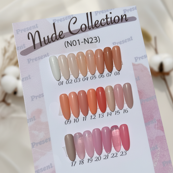 nude color present gel nail polish