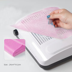 100pcs Disposable Nail Art Vacuum Dust Collector Sheets - Non-Woven Filter Paper in Pink/Blue/White