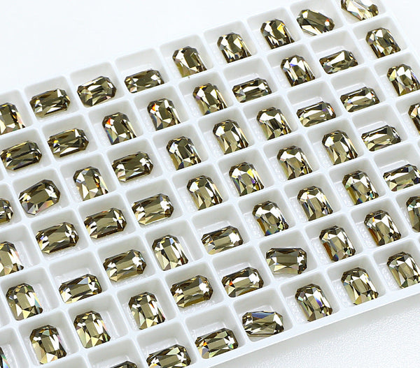 Rectangular Octagonal K9 Crystal nail art rhinestone flat back