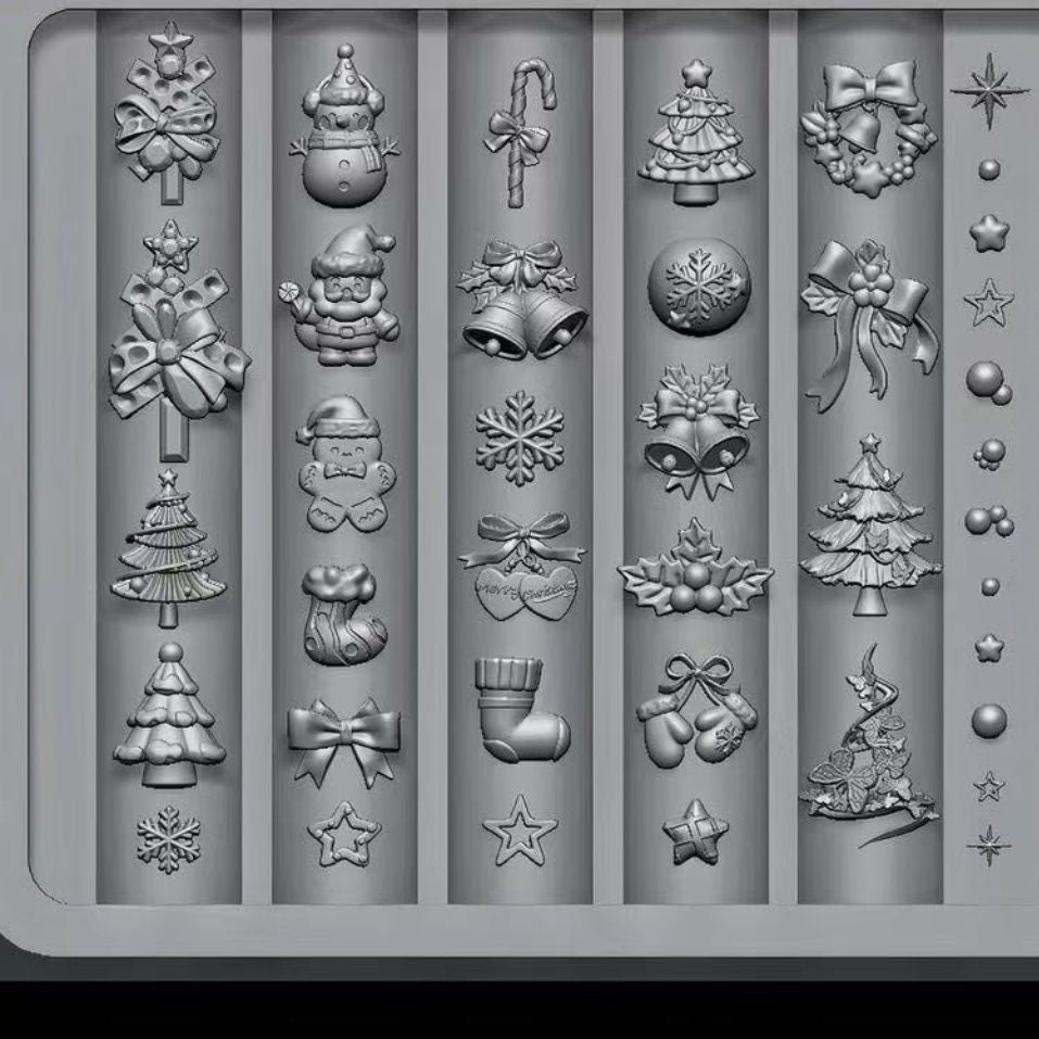 Silicone Christams Style Moulding Nail Art (Large)
