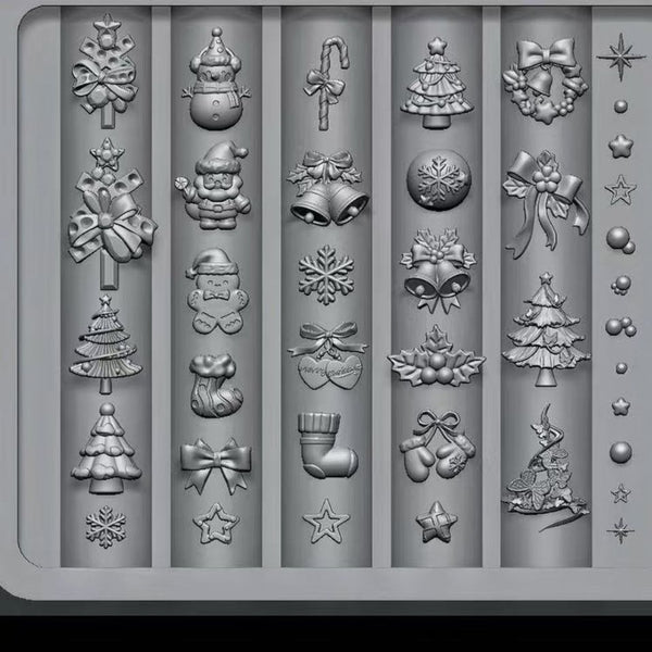 Silicone Christams Style Moulding Nail Art (Large)
