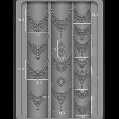 Silicone Baroque style Moulding Nail Art