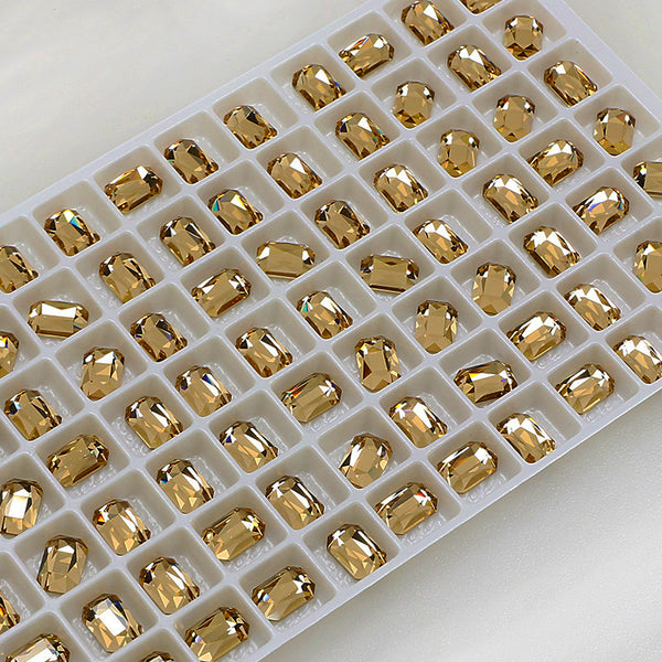 Rectangular Octagonal K9 Crystal nail art rhinestone flat back