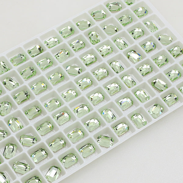 Rectangular Octagonal K9 Crystal nail art rhinestone flat back