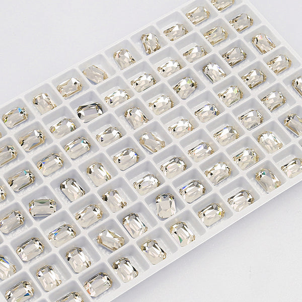 Rectangular Octagonal K9 Crystal nail art rhinestone flat back