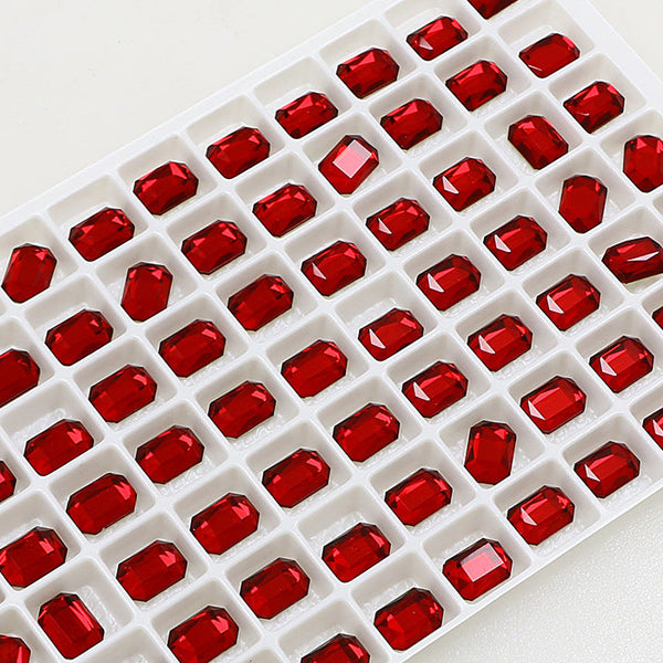 Rectangular Octagonal K9 Crystal nail art rhinestone flat back