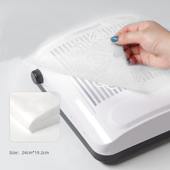 100pcs Disposable Nail Art Vacuum Dust Collector Sheets - Non-Woven Filter Paper in Pink/Blue/White