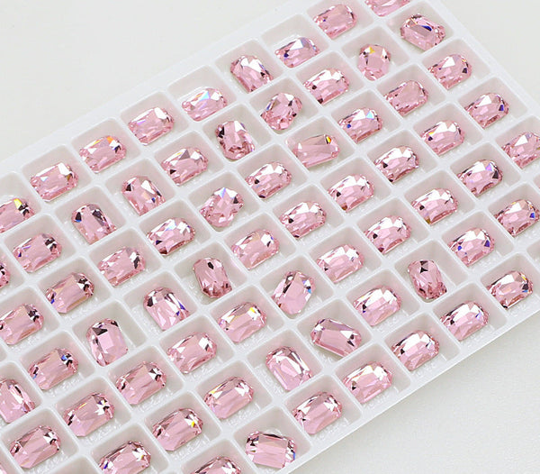 Rectangular Octagonal K9 Crystal nail art rhinestone flat back