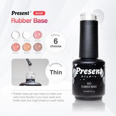 Present - Rubber Base 15ml (6 Colors)