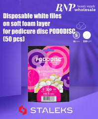[Staleks] Disposable WHITE files on soft foam layer for pedicure disc PODODISC EXPERT