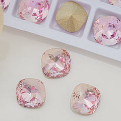 Nail Pink Rhinestone Crystal Decoration Heart/rectangle