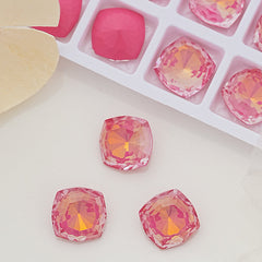 Nail Pink Rhinestone Crystal Decoration Heart/rectangle