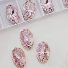 Nail Pink Rhinestone Crystal Decoration Heart/rectangle