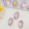 Nail Pink Rhinestone Crystal Decoration Heart/rectangle