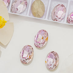 Nail Pink Rhinestone Crystal Decoration Heart/rectangle