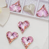 Nail Pink Rhinestone Crystal Decoration Heart/rectangle
