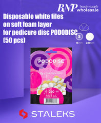 [Staleks] Disposable WHITE files on soft foam layer for pedicure disc PODODISC EXPERT