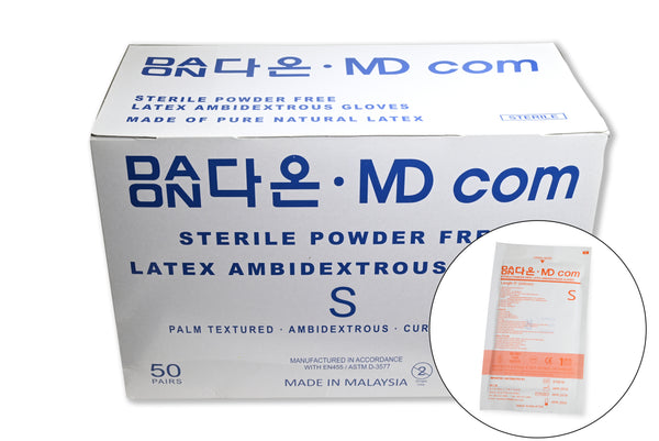Sterile Powder Free Latex Disposable Ambidextrous Gloves