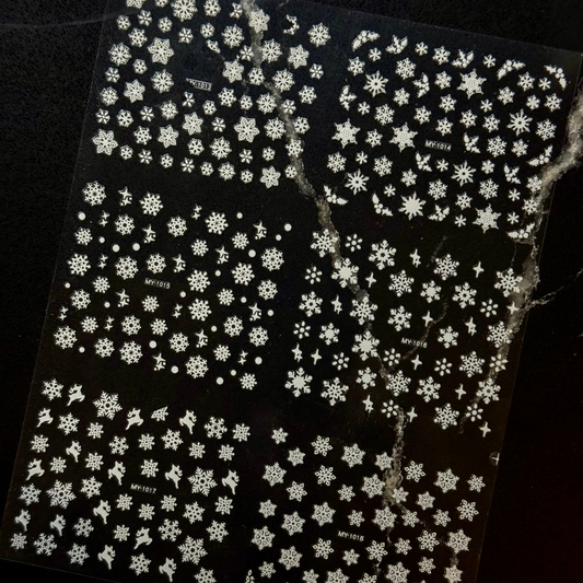 Snowflake decal stickers white