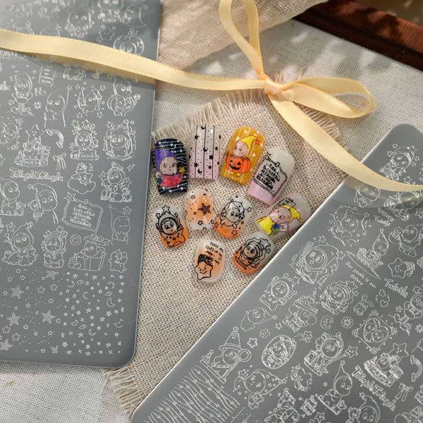 Winter Snowflake Stamping Plate Nail Art