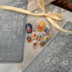 Winter Snowflake Stamping Plate Nail Art