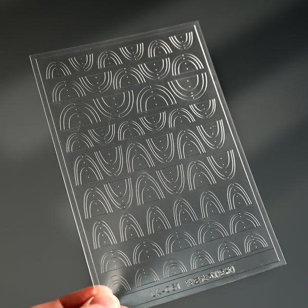 Ombre Padding Gel Sticker for French/Stars/Hearts