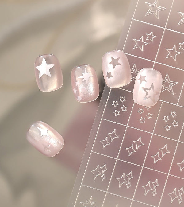 Ombre Padding Gel Sticker for French/Stars/Hearts
