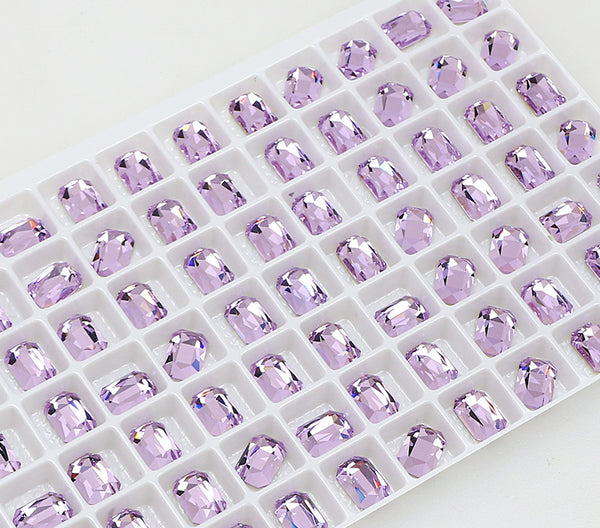 Rectangular Octagonal K9 Crystal nail art rhinestone flat back