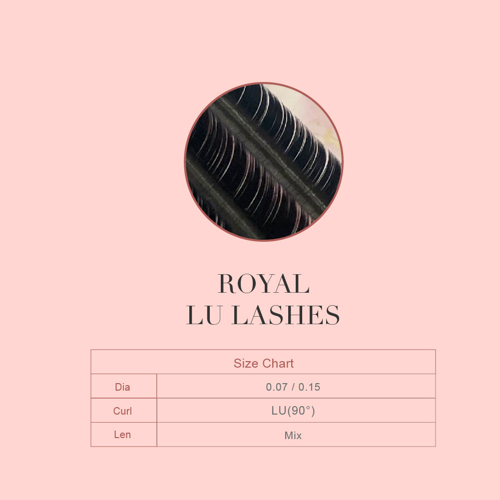 [Jovisa] Lifting Downturned Eyes｜Royal LU Lashes 0.07 Mixed Tray