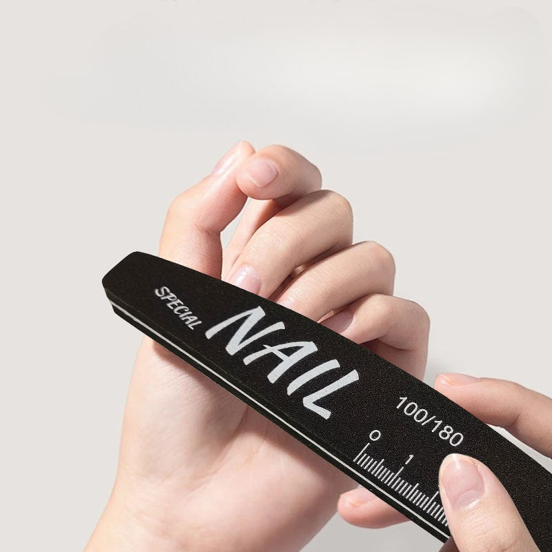 Washable nail file with scale-Professional nail shaping file and nail measurement ruler