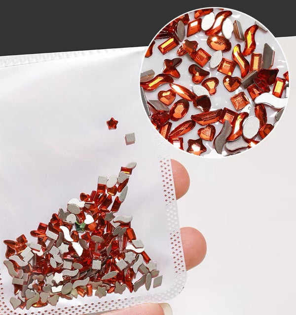 Flat Back Mini Shapes / Colors Nail Decors Arts Crystal（2-4mm/50pcs around）