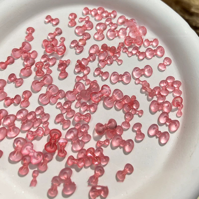 Three-dimensional Bow tie nail decor 4 colors 50pcs/pack