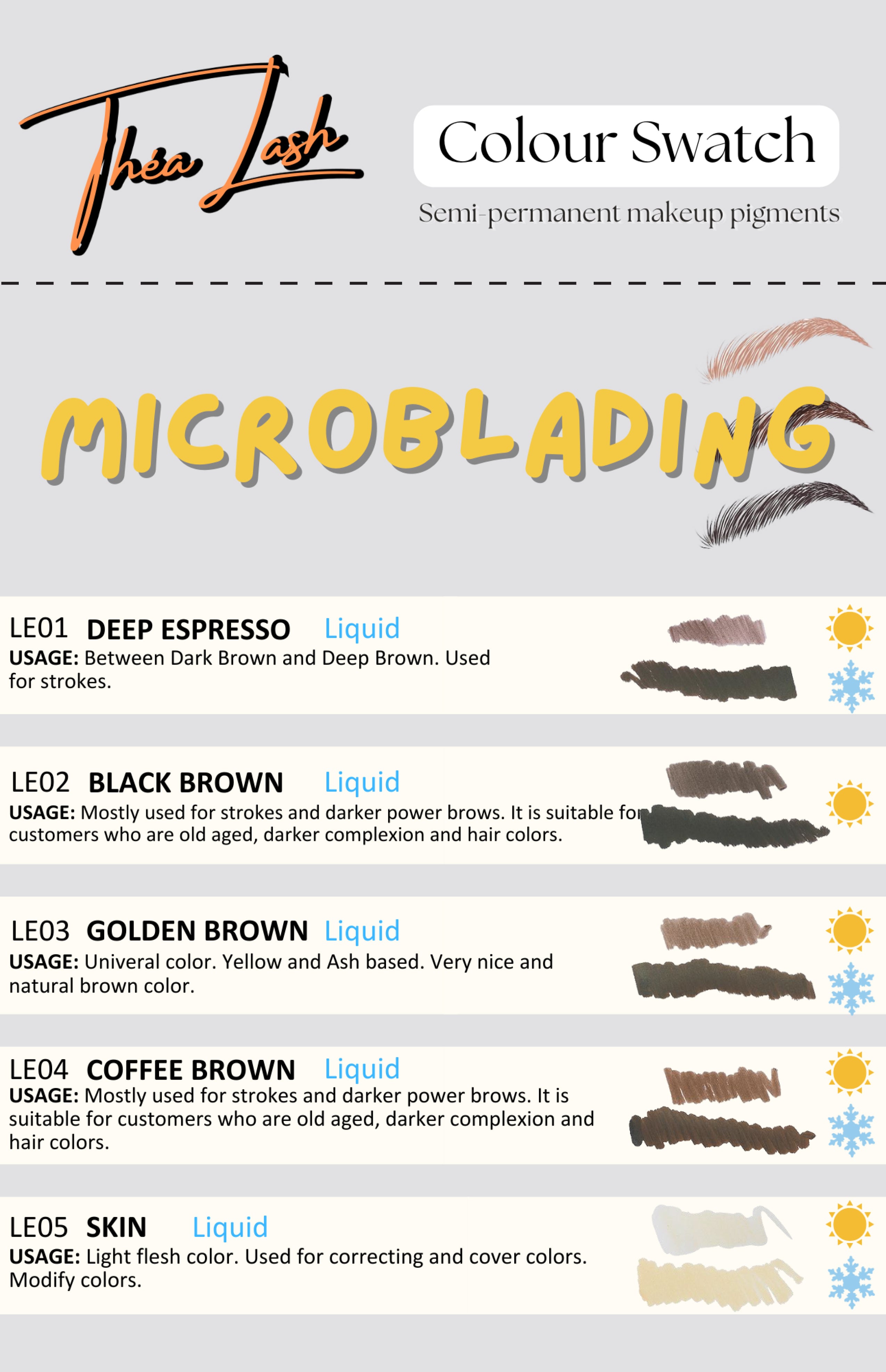 Thea Lash pigment collection for brows（5ml）