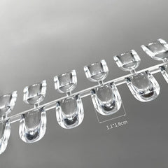 Flat Back Short Round Square Nail Tips For Color Display x 160pcs