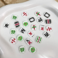 New Mahjong Crystal Nail Art Accessories New Year Chinese Style Nail Accessories