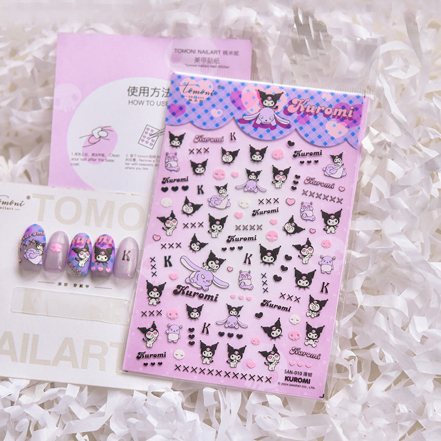 Sanrio Kuromi Cartoon Nail Sticker