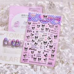 Sanrio Kuromi Cartoon Nail Sticker