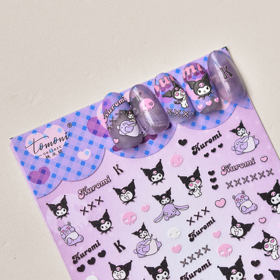 Sanrio Kuromi Cartoon Nail Sticker