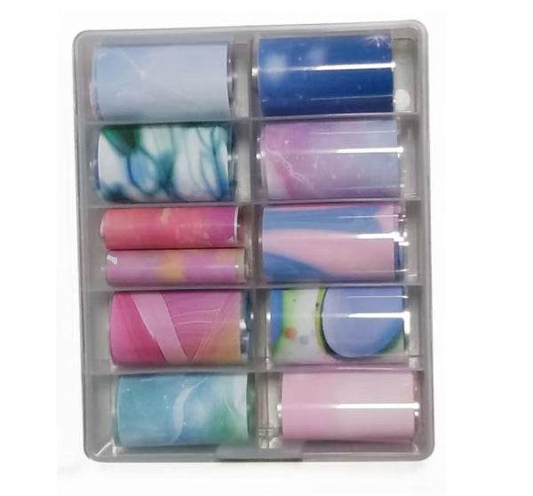 Foil Paper Nail Art Transfer Foil for Metallic, Holographic & Luxury Nail Designs