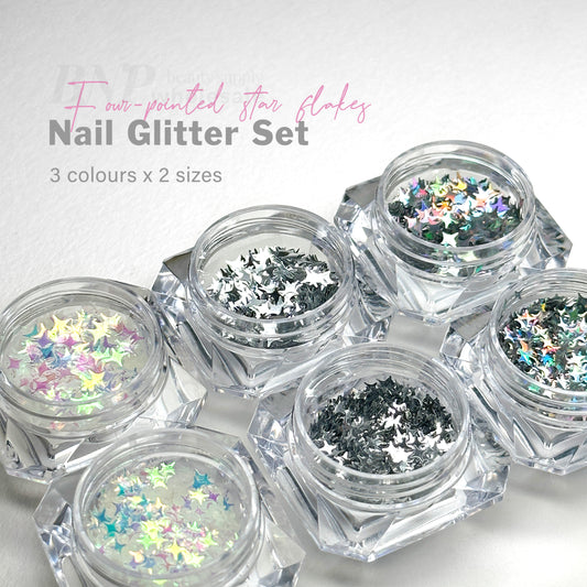 generic nail glitter set 3 colours