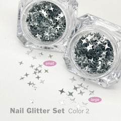 generic nail glitter set 3 colours