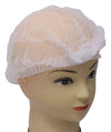 100 Pieces Disposable Non-Woven Clip Caps Mob caps hairnets Head Cover, 21". (White)