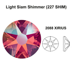 [Swarovski] Flat Back Crystal Light Siam Shimmer(227 Shimmer) (variated sizes)