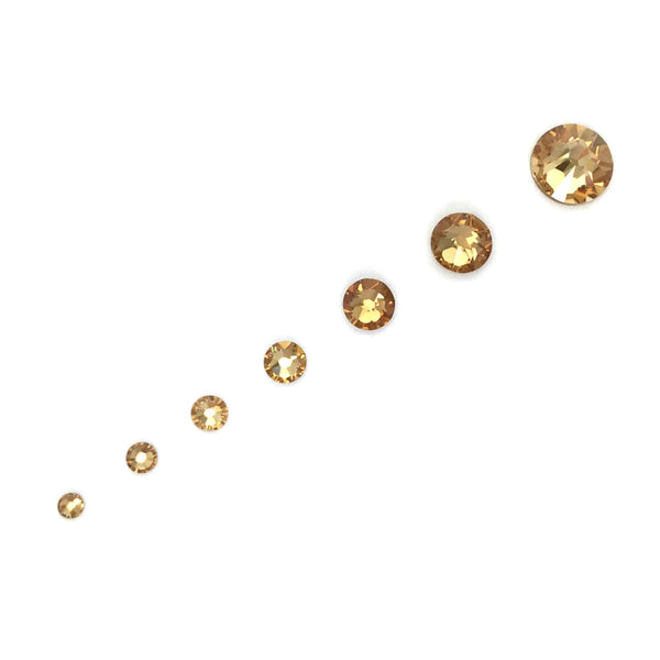 [Swarovski] Flat Back Crystal Light Topaz(226) (variated sizes)