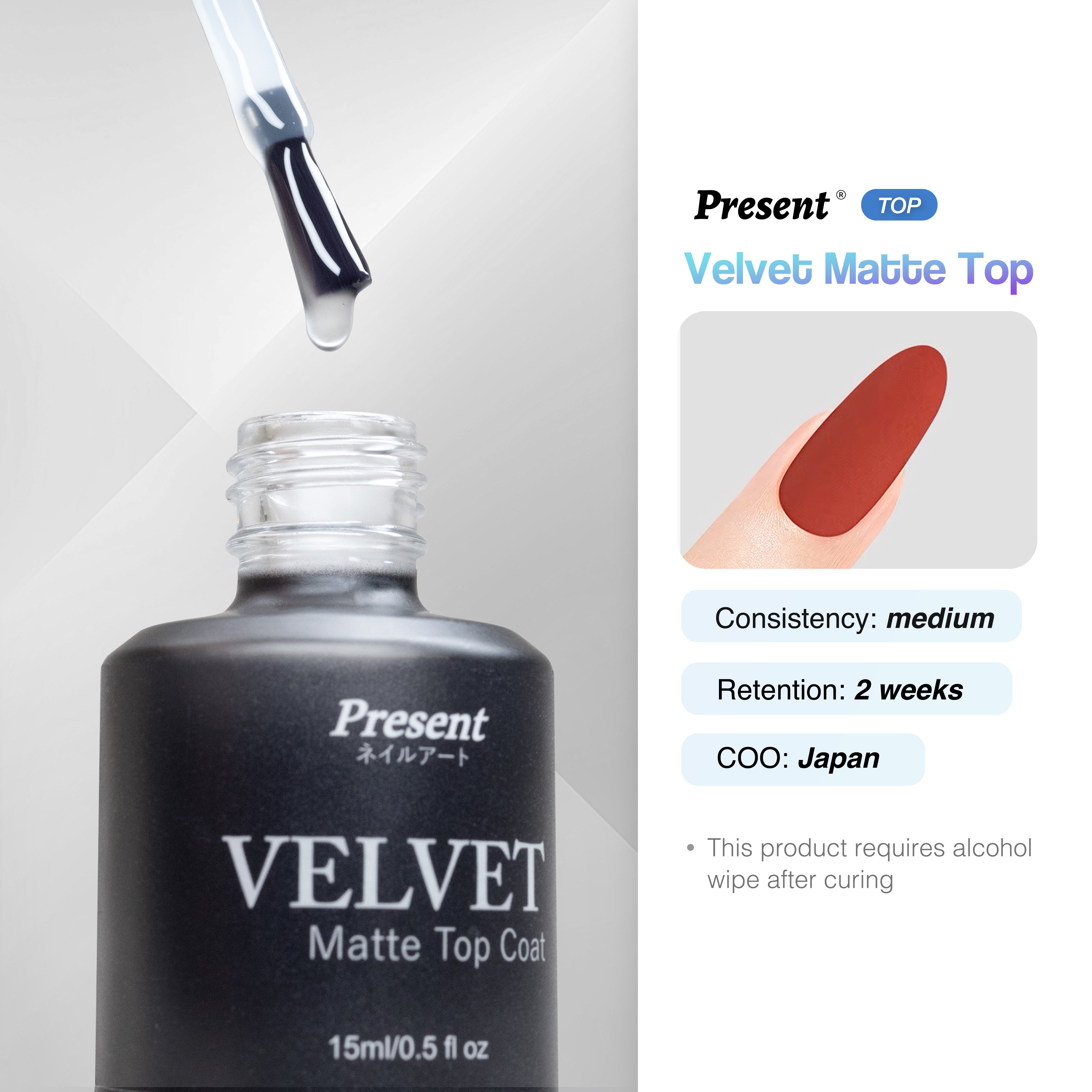[Present] Velvet Matte Top Coat(15ml)
