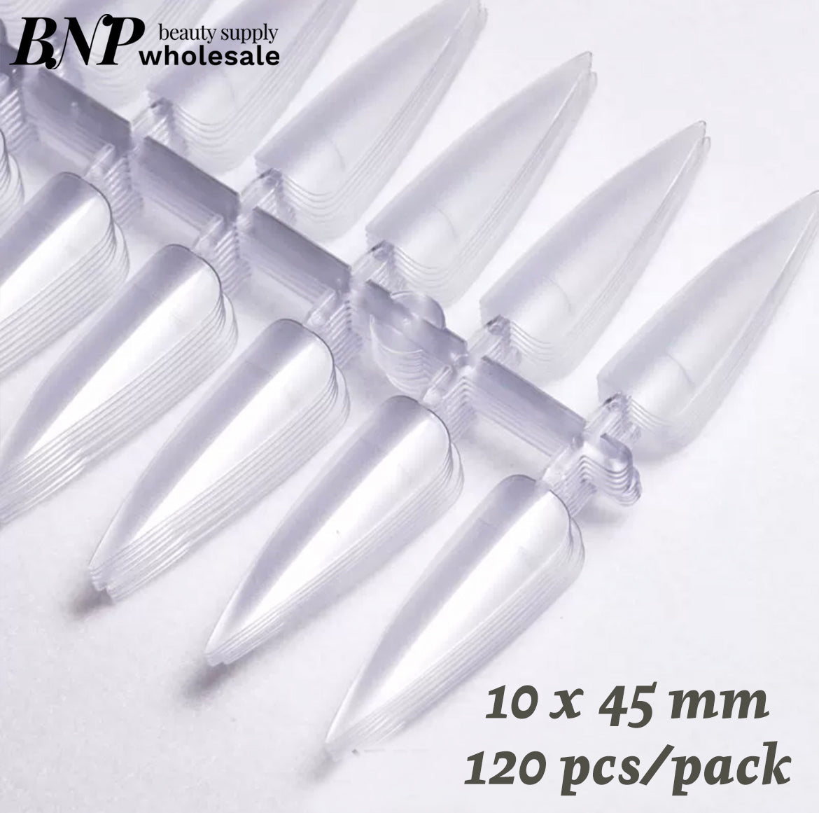 [generic] Nail tips for color display (10 x 45 mm)